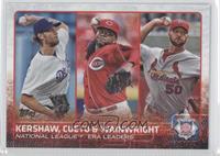 League Leaders - Clayton Kershaw, Johnny Cueto, Adam Wainwright