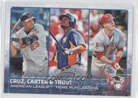 Chris Carter, Mike Trout, Nelson Cruz