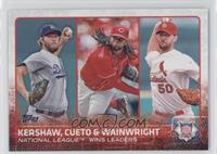 League Leaders - Clayton Kershaw, Johnny Cueto, Adam Wainwright