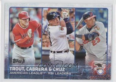 2015 Topps - [Base] #98 - League Leaders - Mike Trout, Miguel Cabrera, Nelson Cruz