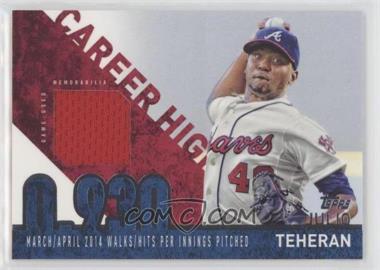 2015 Topps - Career High Relics #CRH-JT - Julio Teheran 