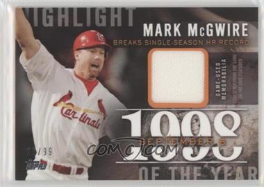 2015 Topps - Highlight of the Year Relics #HYR-MM - Mark McGwire  /99