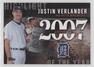 2015 Topps - Highlight of the Year #H-29 - Justin Verlander 