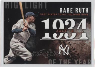 2015 Topps - Highlight of the Year #H-35 - Babe Ruth