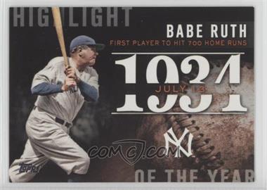 2015 Topps - Highlight of the Year #H-35 - Babe Ruth