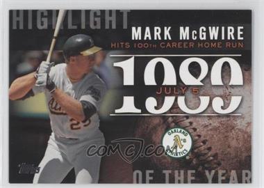 2015 Topps - Highlight of the Year #H-53 - Mark McGwire