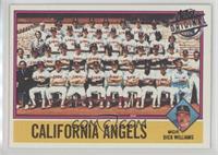 Team Checklist - California Angels, Dick Williams [Good to VG‑E…