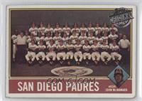 Team Checklist - San Diego Padres Team, John McNamara [Good to VGR…