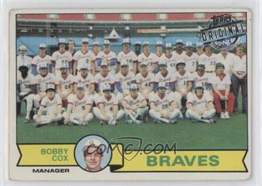 2015 Topps - Originals Buybacks #1979-302 - Team Checklist - Atlanta Braves Team, Bobby Cox [Poor to Fair]