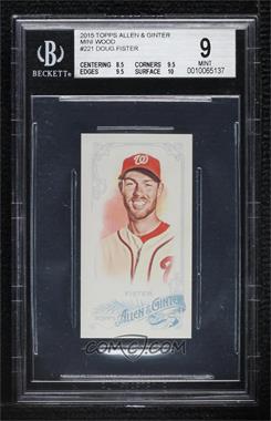 2015 Topps Allen & Ginter's - [Base] - Mini Glossy #221 - Doug Fister /1 [BGS 9 MINT]