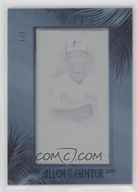 2015 Topps Allen & Ginter's - [Base] - Mini Printing Plate Cyan Framed #43 - Adam Jones /1