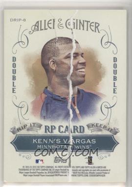 2015 Topps Allen & Ginter's - Double Rip Cards - Ripped #DRIP-8 - Kennys Vargas, Joe Mauer /50