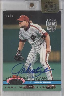 2015 Topps Archives Signature Edition Buybacks - [Base] #91SCSKY-100 - John Kruk (1991 Topps Stadium Club Skydome Box Set) /18 [Buyback]