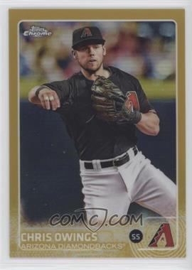 2015 Topps Chrome - [Base] - Gold Refractor #37 - Chris Owings /50