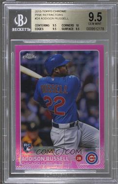 2015 Topps Chrome - [Base] - Pink Refractor #24 - Addison Russell [BGS 9.5 GEM MINT]