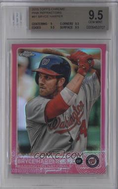 2015 Topps Chrome - [Base] - Pink Refractor #81 - Bryce Harper [BGS 9.5 GEM MINT]