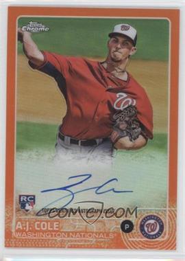 2015 Topps Chrome - Rookie Autographs - Orange Refractor #AR-AC - A.J. Cole /25