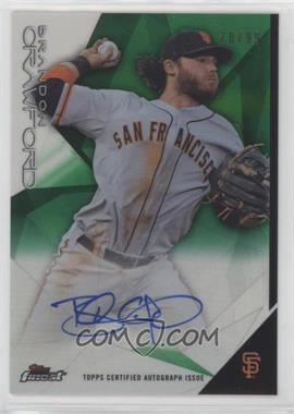 2015 Topps Finest - Autographs - Green Refractor #FA-BC - Brandon Crawford /99