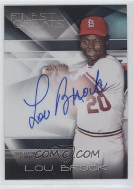 2015 Topps Finest - Greats Autographs #FGA-LB - Lou Brock