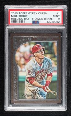 2015 Topps Gypsy Queen - [Base] - Bronze Framed #1 - Mike Trout /499 [PSA 9 MINT]