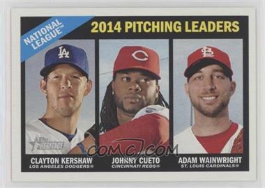 2015 Topps Heritage - [Base] #223 - League Leaders - Clayton Kershaw, Johnny Cueto, Adam Wainwright