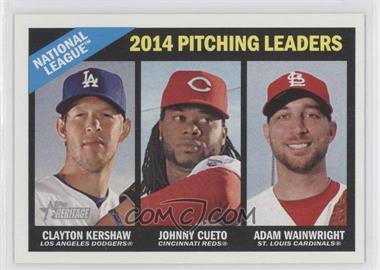 2015 Topps Heritage - [Base] #223 - League Leaders - Clayton Kershaw, Johnny Cueto, Adam Wainwright