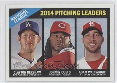 2015 Topps Heritage - [Base] #223 - League Leaders - Clayton Kershaw, Johnny Cueto, Adam Wainwright