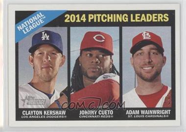 2015 Topps Heritage - [Base] #223 - League Leaders - Clayton Kershaw, Johnny Cueto, Adam Wainwright