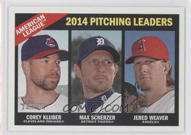 2015 Topps Heritage - [Base] #224 - League Leaders - Corey Kluber, Max Scherzer, Jered Weaver