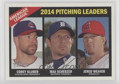 2015 Topps Heritage - [Base] #224 - League Leaders - Corey Kluber, Max Scherzer, Jered Weaver