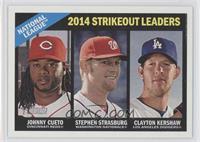 League Leaders - Johnny Cueto, Stephen Strasburg, Clayton Kershaw