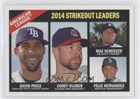 League Leaders - David Price, Corey Kluber, Max Scherzer, Felix Hernandez