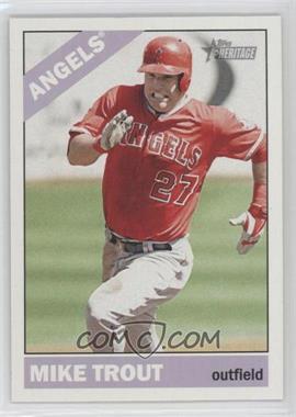 2015 Topps Heritage - [Base] #500.2 - SP - Action Image Variation - Mike Trout