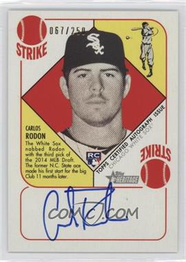 2015 Topps Heritage '51 - Autographs #H51A-CR - Carlos Rodon /250