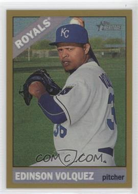 2015 Topps Heritage High Number - [Base] - Chrome Gold Refractor #703 - Edinson Volquez /5