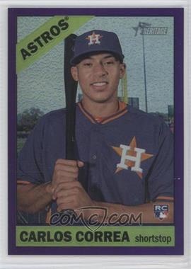 2015 Topps Heritage High Number - [Base] - Chrome Purple Refractor #563 - Carlos Correa
