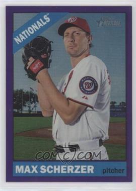 2015 Topps Heritage High Number - [Base] - Chrome Purple Refractor #708 - Max Scherzer