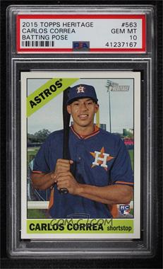 2015 Topps Heritage High Number - [Base] #563.1 - Carlos Correa [PSA 10 GEM MT]