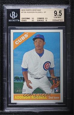 2015 Topps Heritage High Number - [Base] #718.1 - Short Print - Addison Russell [BGS 9.5 GEM MINT]