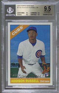 2015 Topps Heritage High Number - [Base] #718.1 - Short Print - Addison Russell [BGS 9.5 GEM MINT]