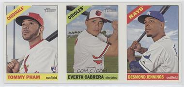2015 Topps Heritage High Number - Box Loader Ad Panel #567-610-554 - Tommy Pham, Everth Cabrera, Desmond Jennings [Noted]