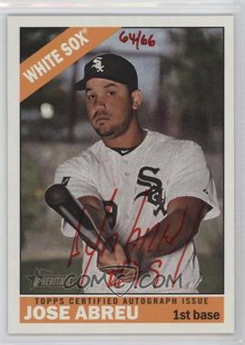 2015 Topps Heritage High Number - Real One Autographs - Special Edition Red Ink #ROAH-JA - Jose Abreu /66