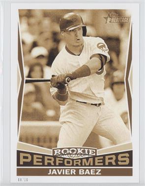 2015 Topps Heritage High Number - Rookie Performers - Topps.com Online Exclusive 5 x 7 Sepia #RP-9 - Javier Baez /10