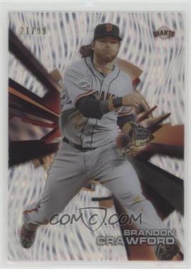 2015 Topps High Tek - [Base] - Pattern 1 Waves Confetti Diffractor #HT-BC - Waves - Brandon Crawford /99 [EX to NM]