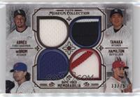 Jose Abreu, Billy Hamilton, Jacob deGrom, Masahiro Tanaka #/75