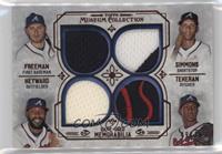 Jason Heyward, Freddie Freeman, Julio Teheran, Andrelton Simmons #/75