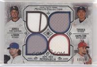 Jose Abreu, Billy Hamilton, Jacob deGrom, Masahiro Tanaka #/99