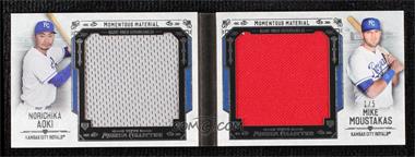 2015 Topps Museum Collection - Momentous Materials Dual Jumbo Relic Books #MMDJR-AM - Norichika Aoki, Mike Moustakas /5