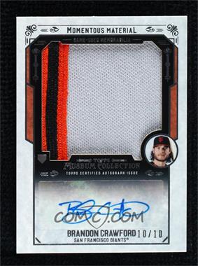 2015 Topps Museum Collection - Momentous Materials Jumbo Relic Autographs #MMJRA-BCD - Brandon Crawford /10