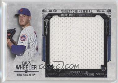 2015 Topps Museum Collection - Momentous Materials Jumbo Relics #MMJR-ZWR - Zack Wheeler /50